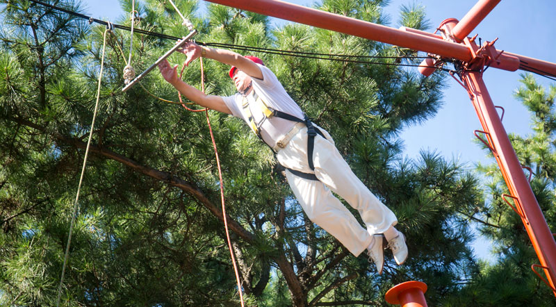拓展訓練　空中單杠　領導風采